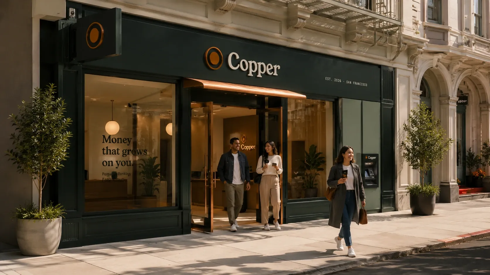 A storefront on a city street